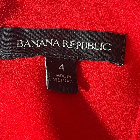 Banana Republic Red Sheath Dress with Side Ruffle - Picture 11 of 11